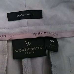 Worthington 2P dress pants light gray